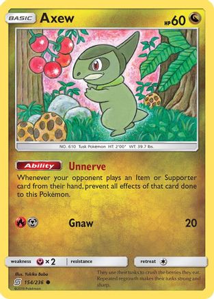 Axew 154/236 - SM  Unified Minds Reverse Holofoil
