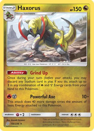 Haxorus 156/236 - SM  Unified Minds Reverse Holofoil