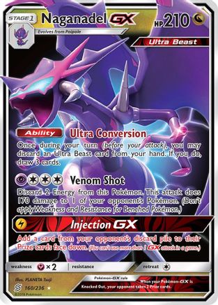 Naganadel GX 160/236 - SM  Unified Minds Holofoil
