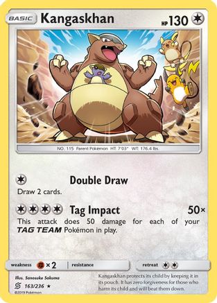 Kangaskhan 163/236 - SM  Unified Minds Reverse Holofoil