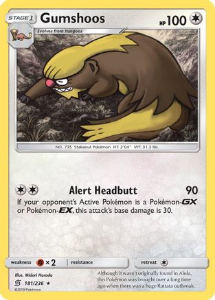 Gumshoos 181/236 - SM  Unified Minds Reverse Holofoil