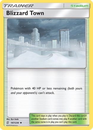 Blizzard Town 187/236 - SM  Unified Minds Reverse Holofoil