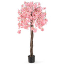 5.5 FT Tall Artificial Cherry Blossom Tree with Pink/White Flowers 1 Pack