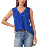 Vince Camuto Solid Sleeveless Ruffled Top, Size XXS