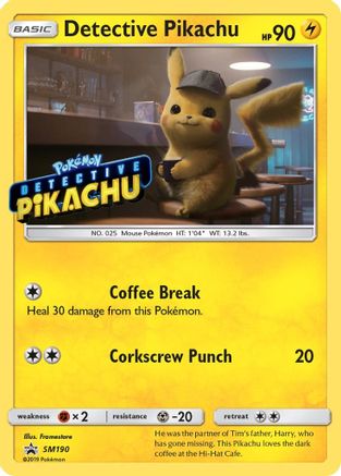 Detective Pikachu (Stamped) SM190 - SM Promos Holofoil