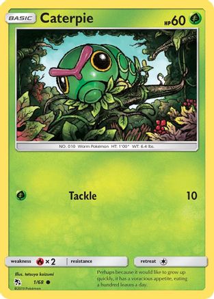 Caterpie 001/68 - Hidden Fates Reverse Holofoil