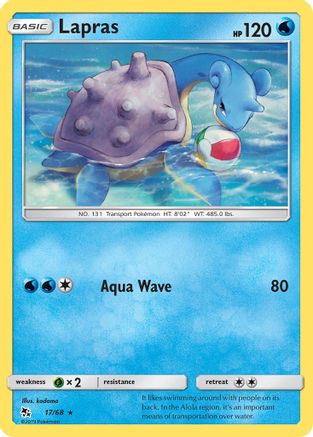 Lapras 017/68 - Hidden Fates Reverse Holofoil