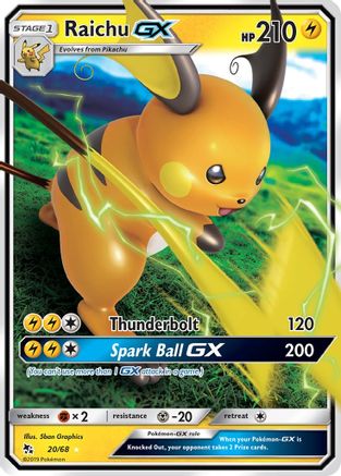 Raichu GX 020/68 - Hidden Fates Holofoil