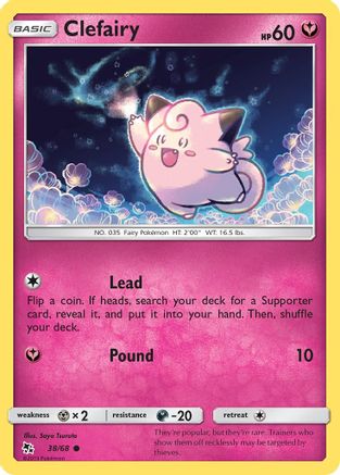 Clefairy 038/68 - Hidden Fates Reverse Holofoil