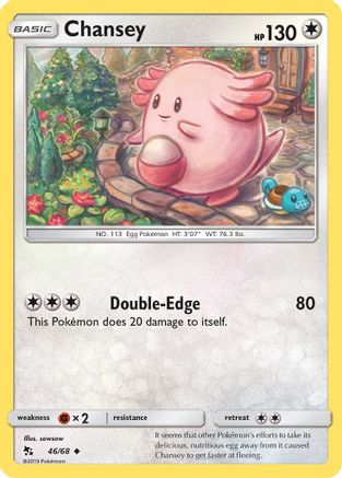 Chansey 046/68 - Hidden Fates Reverse Holofoil