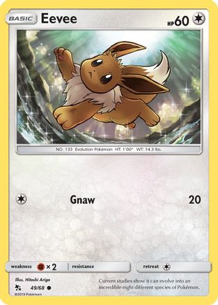 Eevee 049/68 - Hidden Fates Reverse Holofoil