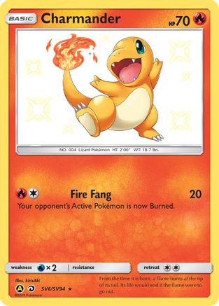 Charmander SV6/SV94 - Hidden Fates Shiny Vault Holofoil