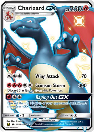 Charizard GX SV49/SV94 - Hidden Fates Shiny Vault Holofoil