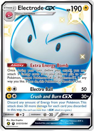 Electrode GX SV57/SV94 - Hidden Fates Shiny Vault Holofoil