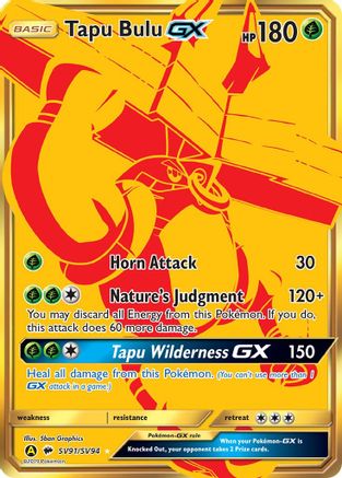 Tapu Bulu GX SV91/94 - Hidden Fates Shiny Vault Holofoil