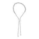 .925 Sterling Silver 1/2 Cttw Diamond Weave and Station Bolo Bracelet