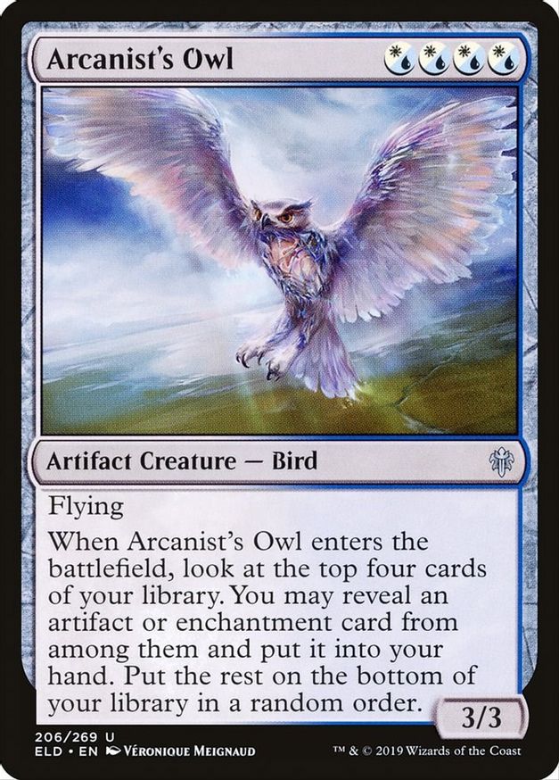 Arcanist's Owl | 206 | Throne of Eldraine