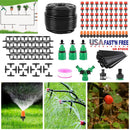 164FT Drip Irrigation Kit Automatic Garden Irrigation System Misting Plant Watering Drip Kit for Garden Greenhouse Flower Bed Patio Lawn