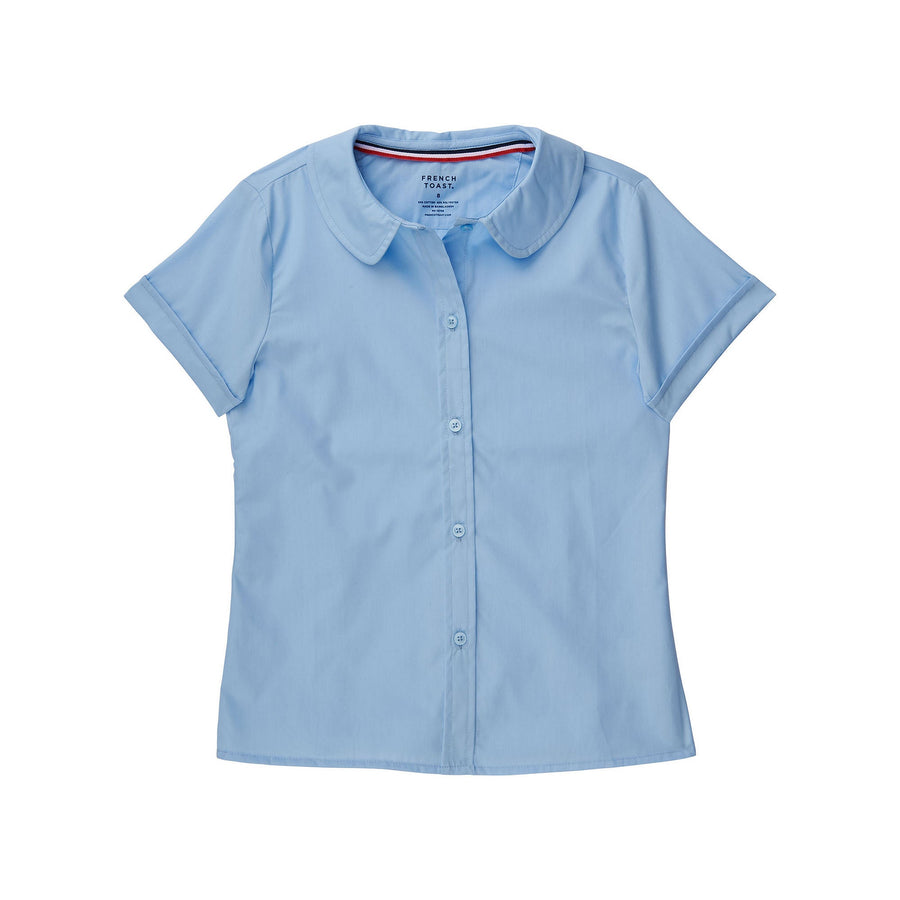 French Toast School Uniform Button Down Short Sleeve Peter Pan Blouse