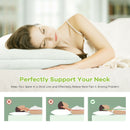 Set of 2 28 x18 Inch Shredded Memory Foam Bed Pillows with Bamboo Cooling Cover