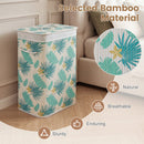 19 Gallon Bamboo Laundry Hamper with Removable Liner