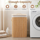19 Gallon Bamboo Laundry Hamper with Removable Liner