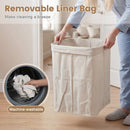 19 Gallon Bamboo Laundry Hamper with Removable Liner