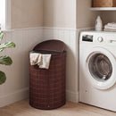 19 Gallon Bamboo Laundry Hamper with Zippered Lid