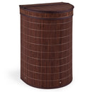 19 Gallon Bamboo Laundry Hamper with Zippered Lid