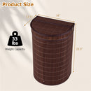 19 Gallon Bamboo Laundry Hamper with Zippered Lid