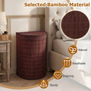 19 Gallon Bamboo Laundry Hamper with Zippered Lid
