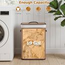 19 Gallon Bamboo Laundry Hamper with Removable Liner