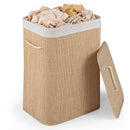 19 Gallon Bamboo Laundry Hamper with Removable Liner
