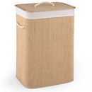 19 Gallon Bamboo Laundry Hamper with Removable Liner