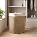 19 Gallon Bamboo Laundry Hamper with Removable Liner
