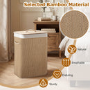 19 Gallon Bamboo Laundry Hamper with Removable Liner