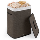 19 Gallon Bamboo Laundry Hamper with Removable Liner