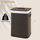 19 Gallon Bamboo Laundry Hamper with Removable Liner
