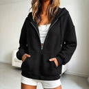 Womens Loose-fit Hoodie With A Drawstring Hood