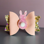 Peachy Pink Peeps Tumbler Bow