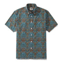 Men's Hawaiian Shirt Tulip Print Cotton Short Sleeve 1940s Vintage Aloha Shirt