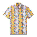 Men's Hawaiian Shirt Shell-Stripes Short Sleeve Aloha