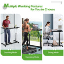 Height Adjustable Computer Desk Sit to Stand Rolling