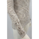 American Rag Womens Juniors Lace-Up-Sleeve Sweater Egret, Size Small
