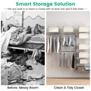 Adjustable Closet Organizer Kit with Shelves and Hanging Rods for 4 to 6 Feet