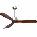 52 Inch Modern Ceiling Fan Indoor Outdoor Brushed Nickel Finish with Remote