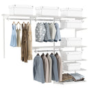 Adjustable Closet Organizer Kit with Shelves and Hanging Rods for 4 to 6 Feet