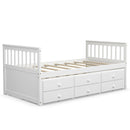 Twin Captain’s Bed with Trundle and 3 Storage Drawers