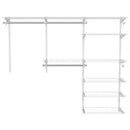 Adjustable Closet Organizer Kit with Shelves and Hanging Rods for 4 to 6 Feet
