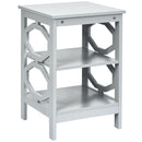3-tier Nightstand Sofa Side End Accent Table-Black